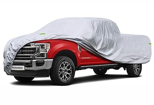 KouKou Truck Cover Waterproof All Weather, 6 Layer Full Pickup Cover, Outdoor Sun uv Rain Dust Protection, Universal Fit Truck up to 242 inch