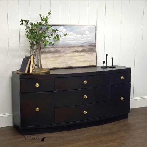 Dixie Belle Paint Company Chalk Finish Furniture Paint - Caviar (16oz) - Matte Black Chic Chalk Mineral DIY Furniture Paint — view 4