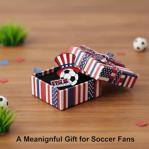 4 PCS World Cup Soccer Pins 2026 Patriotic American Flag Pins for Bags Backpack Jersey Fan Gear World Cup Collectible Soccer Pin 2026 Game Day Accessories for Football Fans Team Spirit — view 3