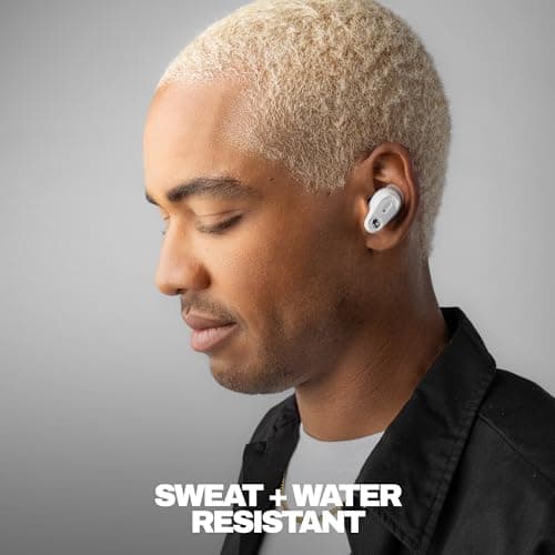 Skullcandy Method 360 ANC Wireless Earbuds, Sound by Bose, Bluetooth Headphones, Premium Noise Cancelling, Up to 40 Hrs Battery, Sweat and Water Resistant, Microphone for iPhone Android - Bone — view 5
