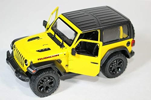 KiNSMART - Jeep Wrangler Rubicon Off Road 4x4 5 inch 1:34 Scale Die Cast Model Replica Toy Car (Yellow Hardtop) — view 4