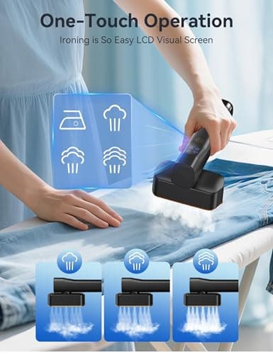 Steamer for Clothes, Sundu Portable 2-in-1 Steamer & Iron, 15s Fast Heat-up, 100ml Water Tank, Ironing Gloves, 20 Min Continuous Steam, Wrinkle Remover for Garment, Travel & Home Use (Black&gray) — view 2