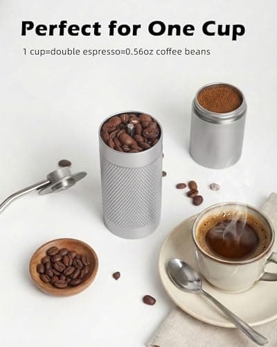 Pro Manual Coffee Grinder Stainless Steel Conical Burr With Adjustable Settings.Portable For Espresso, French press, Pour-over. All-metal, Plastic-free, Perfect For Travel camping — view 4