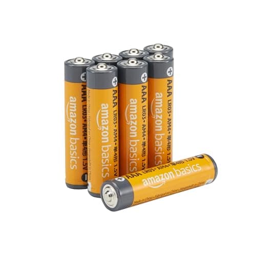 Amazon Basics AAA Long-Lasting Alkaline Batteries, 8 Count, 1.5 Volt, 10-Year Shelf Life, Leak-Proof