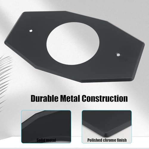 Shower Valve Remodel Cover Plate, A502-26 Single Hole Conversion Plate Compatible with Moen & Delta Trim, Bathroom Wall Repair Escutcheon, Black — view 3