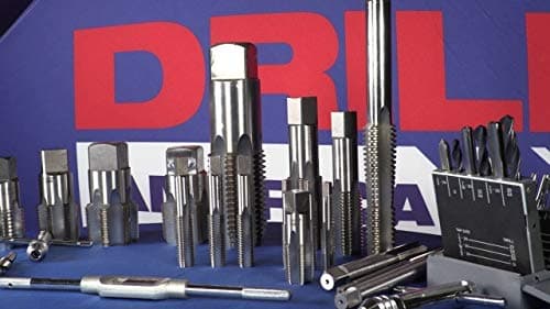 Drill America DWT54455 Qualtech High-Speed Steel Hand Threading Tap, Uncoated (Bright) Finish, Round with Square End Shank, Bottom Chamfer, 1/4"-20" Size — view 10