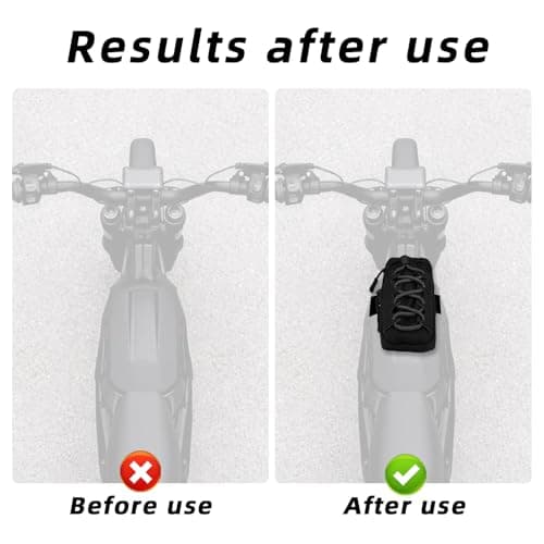 Electric Dirt Bike Bag for Surron LBX Tuttio Soleil 01 Yozma IN10 eRide Pro SS SR S, Waterproof Double Layer Motorcycle Storage Pouch with Adjustable Elastic Band for Phone ID Keys Drinks — view 2