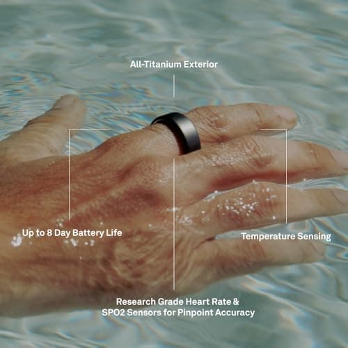 Oura Ring 4 - Smart Ring - Silver - Size 8 - Sleep, Activity, Women's Health, AI Advisor, Up to 8 Days of Battery Life, Oura App, Android & iOS Compatible — view 4