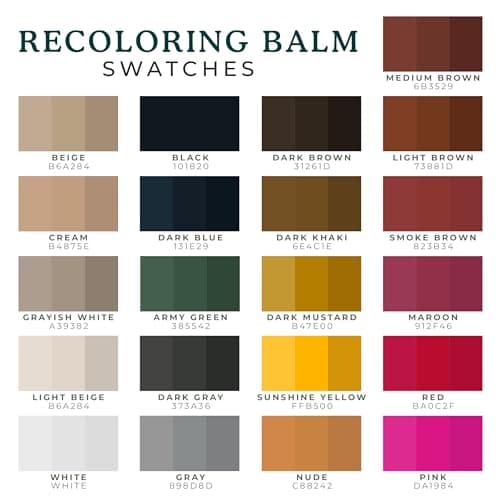 Clyde's™ Leather Company Leather Recoloring Balm – Color Restore & Scratch Repair Kit for Faded Leather Furniture, Car Seats, Sofa & Vinyl | 23 Colors | Non-Toxic Dye — view 2
