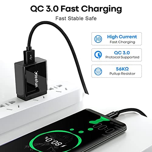 CLEEFUN Long USB C Cable 15ft, USB to USB-C Charging Cable - 15 Feet Type C Charger Cord for iPhone 17 16 15 Series, Samsung Galaxy Series and Other USB-C Devices - Nylon Braided — view 2
