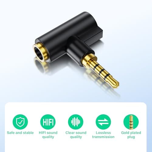SinLoon 4.4mm Female to 2.5mm Male Balanced Audio Adapter, Gold Plated Plug, Balanced Converter for HiFi DAP Headphone Amplifier — view 4