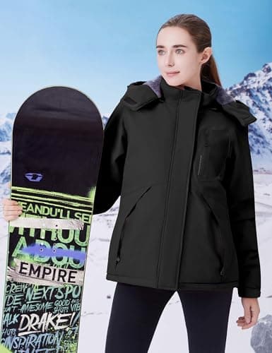 WULFUL Women's Waterproof Snow Ski Jacket Mountain Windproof Winter Coat with detachable hood…