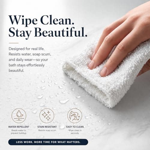 EHZNZIE Crystal Clear Shower Curtain Liner 72x72, PEVA Waterproof Bath Curtain, No Chemical Smell, 3 Weighted Magnets, Durable with Rustproof Metal Grommets — view 6