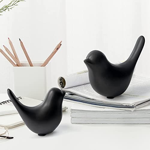 Notakia Small Birds Statues Black Home Decor Modern Style Decorative Ornaments for Living Room, Bedroom, Office Desktop, Cabinets — view 4