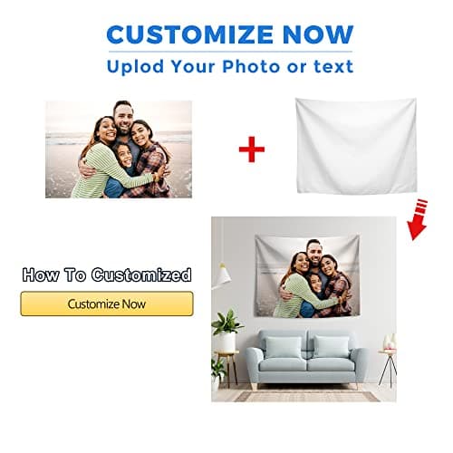 JINJUREN Custom Tapestry Upload Images Banners and Signs Customize For Bedroom 29 * 37inch Vertical — view 2