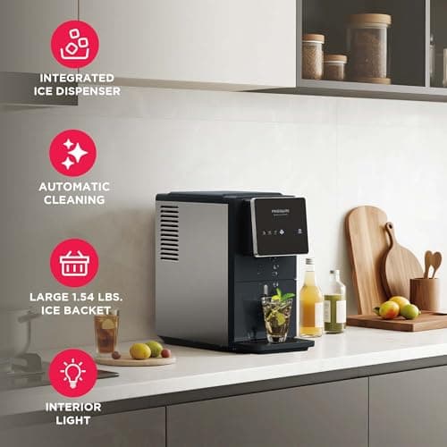FRIGIDAIRE Touchscreen Nugget Ice Maker, Countertop Ice Machine, Sonic Ice Maker with 33 lbs. Capacity, Slate — view 3