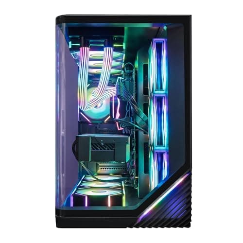HYPER CYBER Quantum Gaming PC Desktop Computer, AMD Ryzen 7 7800X3D, Radeon RX 9060 XT, 64GB DDR5, 1TB SSD, 360 LCD Liquid Cooler, Windows 11 Home, RGB Lighting, Ready to Use — view 5