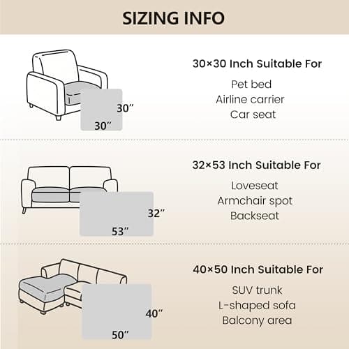 gogobunny 3X Stronger Waterproof Pet Blanket, Scratch Proof Furniture Protector for Dogs Cats, Reversible Cover 30x30 Inch, Dark Beige — view 5