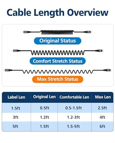 AGVEE 3ft Coiled USB-C to Lightning Cable [MFI Certified] Carplay — view 5