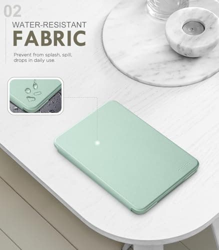MoKo Case Fits 6" All-New Kindle (11th Generation-2024/2022 Release), Lightweight Shell Cover with Auto Wake/Sleep for Kindle 2024/2022 11th Gen e-Reader, Matcha — view 2