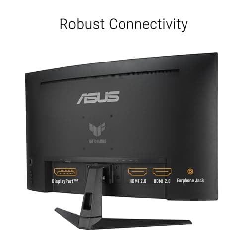 ASUS TUF Gaming 31.5” 1440P Curved HDR Gaming Monitor (VG32WQ3B) – QHD (2560 x 1440), 180Hz, 0.5ms, 1500R, Extreme Low Motion Blur, FreeSync, 90% DCI-P3, Shadow Boost, DisplayWidget, 3 yr Warranty — view 5
