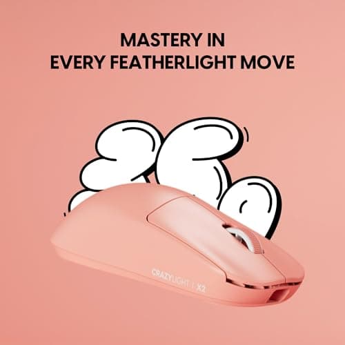Pulsar Crazylight X2 Mini Wireless Gaming Mouse, 35g Ultra Lightweight, 8K Polling Ready, 32K DPI Optical Sensor, Symmetrical Shape, 8K Dongle Included, Sunset Haze — view 2