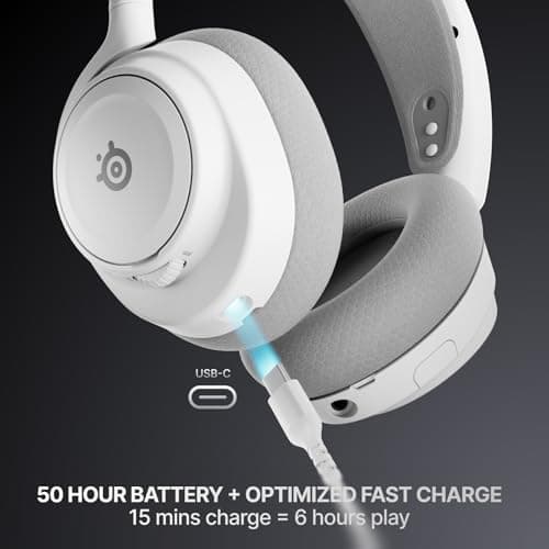 SteelSeries Arctis Nova 7X Wireless Gen 2 Gaming Headset - Real-Time App Control, 50+ HR Play, Neodymium Drivers, Mix 2.4GHz/Bluetooth, Xbox, PC, PS5/PS4, Switch 1/2, Mobile - White — view 4