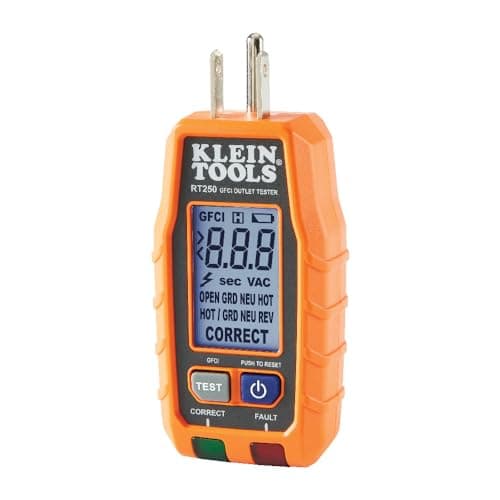 Klein Tools RT250 GFCI Outlet Tester with LCD Display, Electric Voltage Tester for Standard 3-Wire 120V Electrical Receptacles — view 11