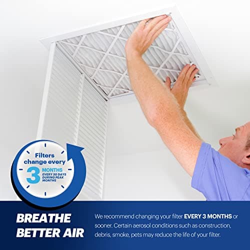 BNX TruFilter 20x25x1 Air Filter MERV 13 (6-Pack) - MADE IN USA - Electrostatic Pleated Air Conditioner HVAC AC Furnace Filters for Allergies, Pollen, Mold, Bacteria, Smoke, Allergen, MPR 1900 FPR 10 — view 6
