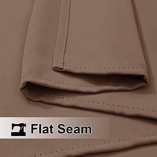 NICETOWN Waterproof Outdoor Decor Panel Grommet at top and Bottom Blackout Curtain Drapes for Patio/Front Porch/Gazebo/Pergola/Cabana (Cappuccino,W52 by L84,1 Pc) — view 5