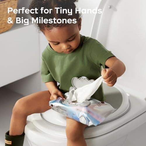 Bc Babycare Cloud Max Flushable Wipes, Hypoallergenic for Sensitive Skin, 99% Water, Plant-Based Fibers, Sewer + Septic Safe, Fragrance Free Toddler Potty Training, 336 Wipes, 8 Pack — view 4