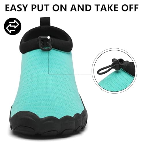 Mishansha Womens Toe Shoes Mens Wide Toe Box Water Shoes Quick Dry Non Slip Canal Blue 8.5 Women/6.5 Men — view 4