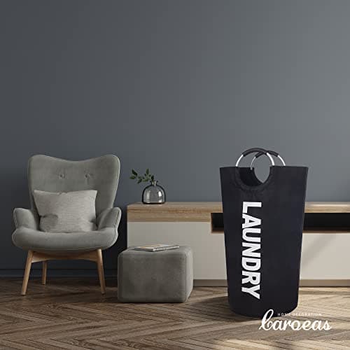 Caroeas Tall Laundry Basket 90L, Large Hamper, Freestanding Laundry Bag — view 4