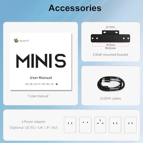 Beelink Mini S13 Mini PC,13th Intel Twin Lake-N150 (up to 3.6GHz, Upgraded N100), 16GB DDR4 500GB M.2 SSD, Mini Desktop Computer Support 4K Dual Display/USB 3.2/WiFi 6/BT 5.2 for HTPC/Office/Business — view 8
