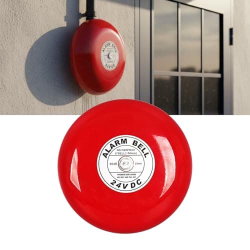 6 Inch 95dB High Decibel Alarm Alarm Electric Security Bells Emergencies Alerts Systems for Indoor Outdoor Use High Volume Security