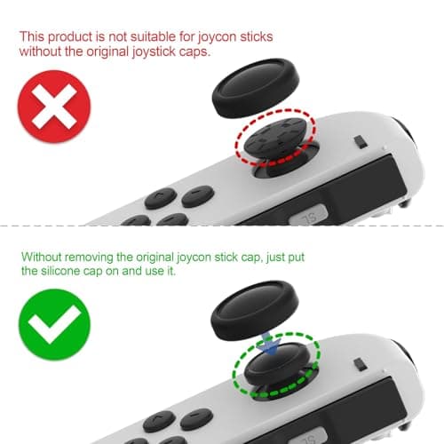 eXtremeRate PlayVital Switch Joystick Caps, Switch Lite Thumbstick Caps, Silicone Analog Cover for Switch OLED Joycon Thumb Grip Rocker Caps for Nintendo Switch & Switch Lite - Light Violet — view 2