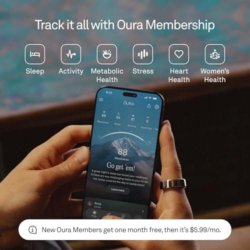 Oura Ring 4 - Smart Ring - Silver - Size 8 - Sleep, Activity, Women's Health, AI Advisor, Up to 8 Days of Battery Life, Oura App, Android & iOS Compatible — view 5