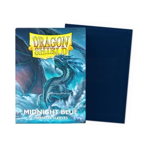 Dragon Shield | Standard Size Card Matte Sleeves | 100 CT - Smooth & Tough Premium TCG Sleeves | Compatible with Pokemon, Flesh & Blood, One Piece & Magic the Gathering | Midnight Blue