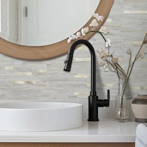 AULIGET 20 Sheets Faux Stone Peel and Stick Backsplash, Beige Marble Look PVC Wall Tile Stick on Backsplash for Kitchen and Bathroom — view 3