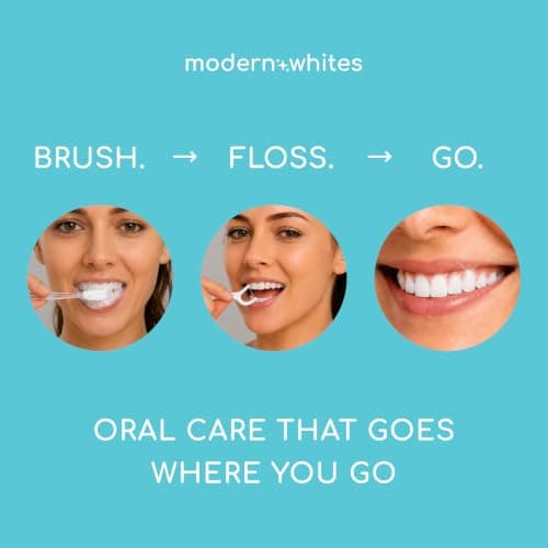 Modern Whites Travel Toothbrush and Flosser Set, TSA Friendly, Pack of 1 — view 3