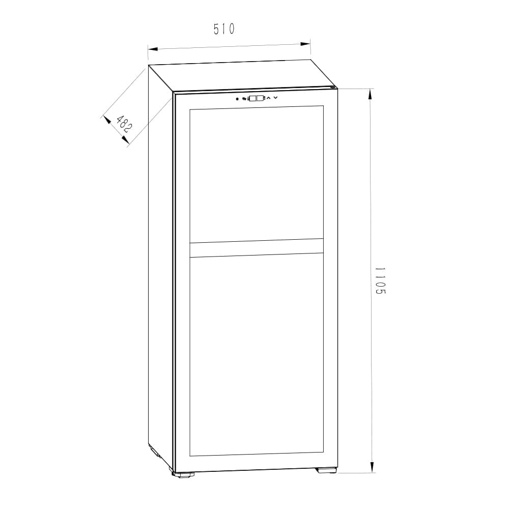 SVAN Vinoteca 45 Botellas Negro SVN4500D. 85W, 2 Zonas Independientes, Display LED táctil, Pantalla Digital Exterior, 7 Baldas de Madera, 1 Rejillas Metálicas, Clase de Eficiencia Enérgetica G — view 3
