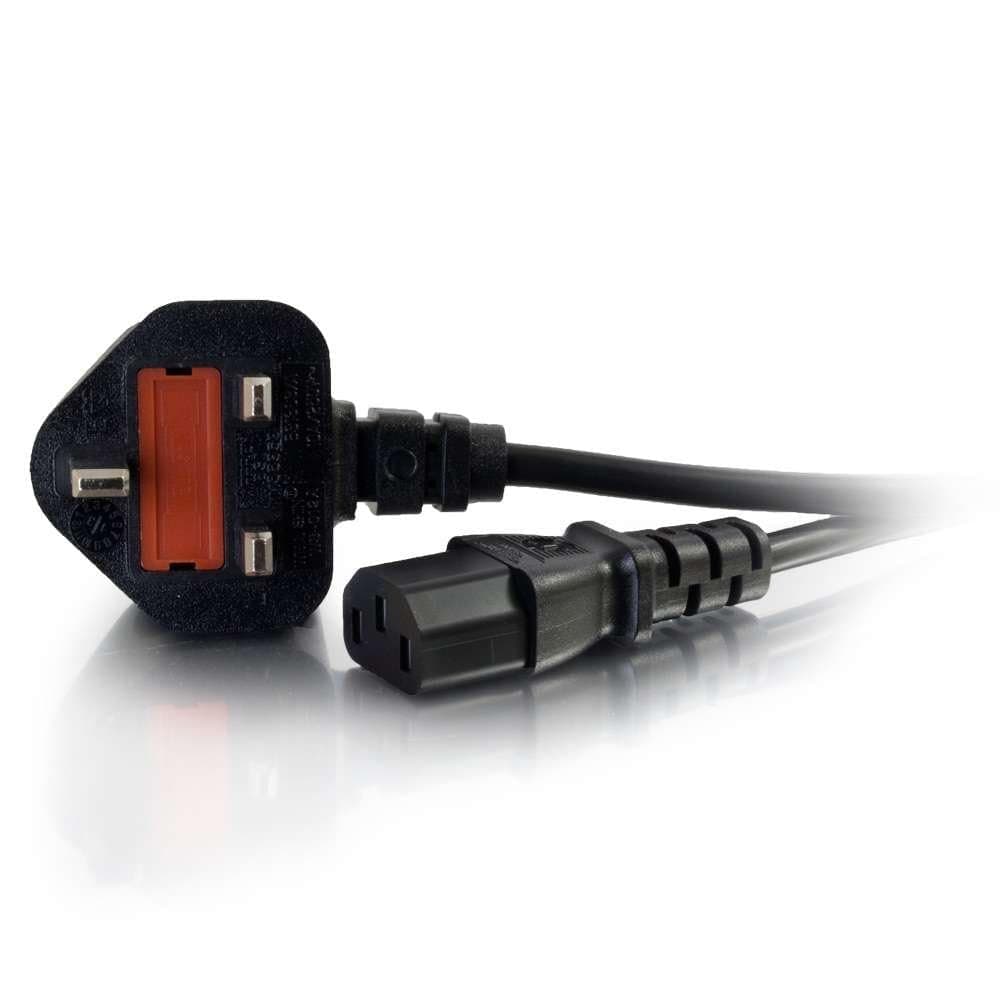 C2G 88512 1 Metre UK Power Cable IECC13 to BS1363 3 Foot Kettle Lead Power Cord, Black — view 8