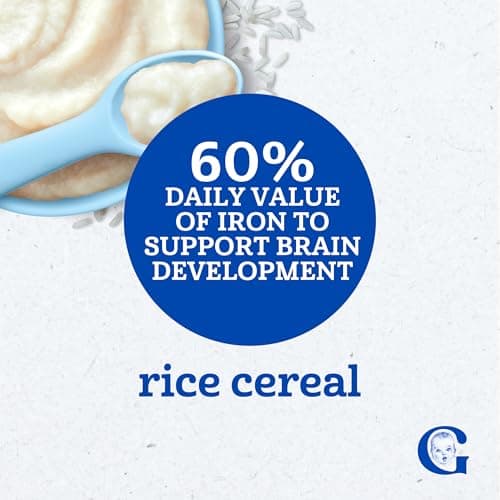 GERBER CEREAL FOR BABY Infant Dry Cereal Rice 1ST FOODS Non GMO Rice 5x8oz — view 2