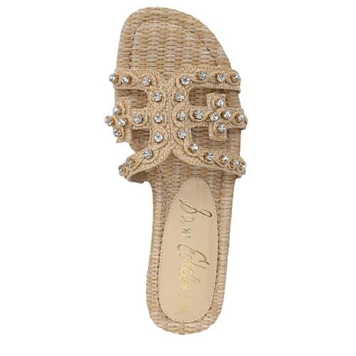 Sam Edelman Women's Bay Flat Sandal, Bleached Beechwood Jewel, 7.5 — view 4