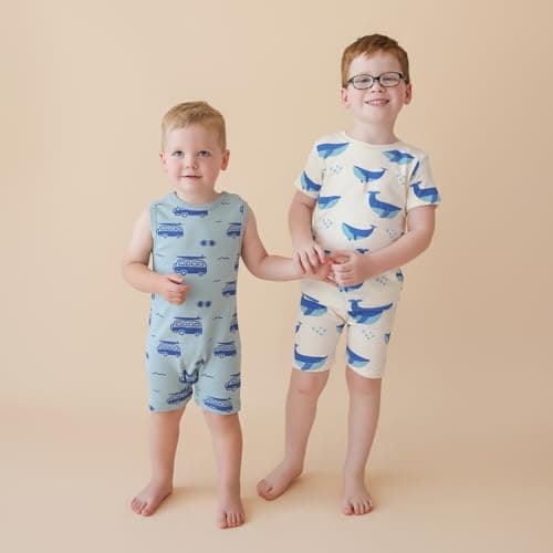 Parade Organic Tank Rompers - Signature Prints Surf 3T — view 3