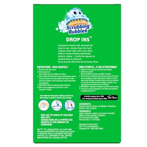 Scrubbing Bubbles Toilet Bowl Cleaner Pods Drop-Ins, Continuous Toilet Bowl Cleaning Tablets, Protects Against Stains & Limescale, Fragrance Infused with Essential Oils, 5 Discs — view 6