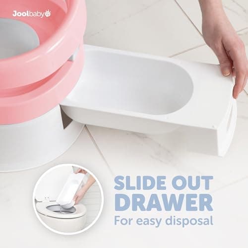 Child Potty Training Chair for Girls, Handles & Splash Guard - Comfortable Seat for Toddler - Jool Baby (Pink) — view 3