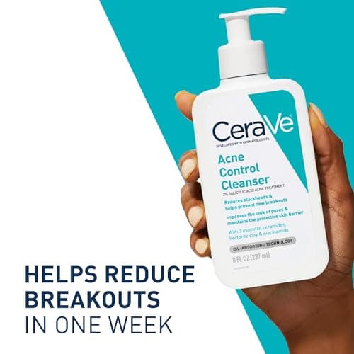 CeraVe Acne Treatment Face Wash, Salicylic Acid Cleanser with Purifying Clay, Niacinamide, and Ceramides, Pore Control and Blackhead Remover, 8 Ounce — view 5