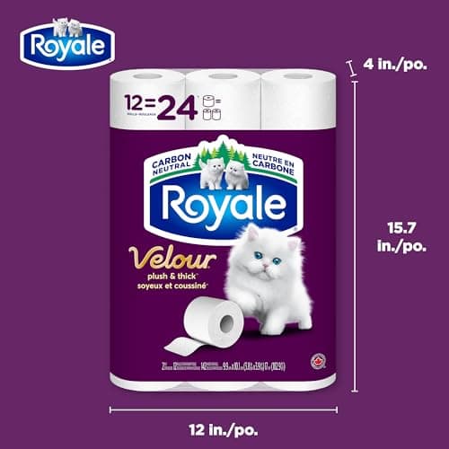 Royale Velour Toilet Paper, 12 Equal 24 Rolls, 142 Bathroom Tissues per roll — view 5