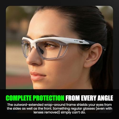 2Hands Pickleball Glasses Without Lenses | No-Lens Pickleball Eyewear | Lightweight, Impact-Resistant, Lens-Free Protective Frame for Clear Vision on the Court — view 2
